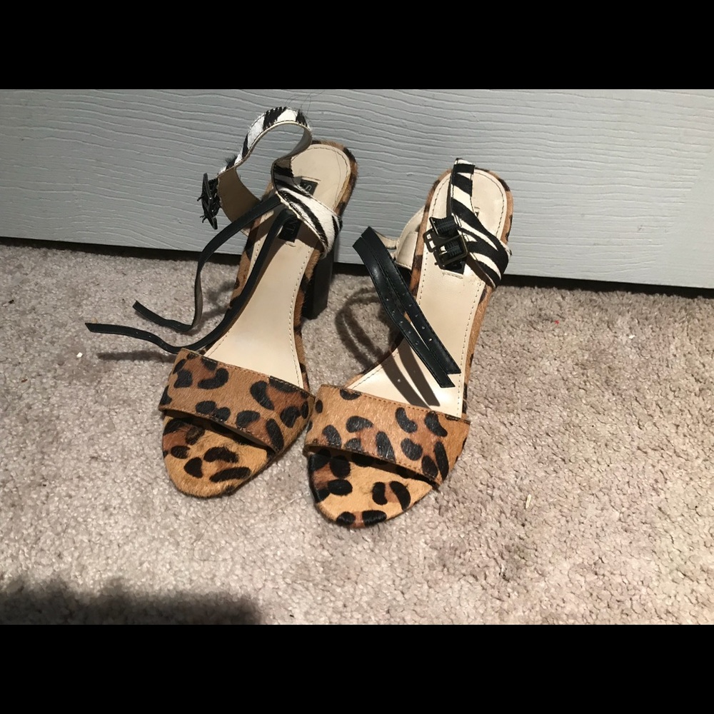 Multi Animal Print Sandals Size 7/12 ShoeMint